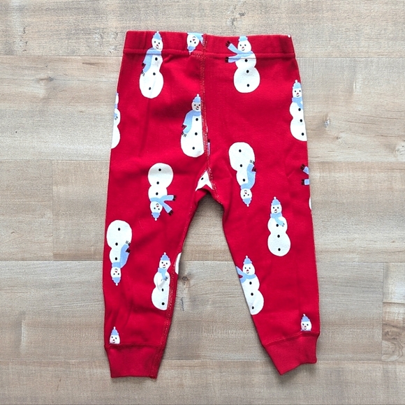 NWT! Hanna Andersson Snowmen on Red Long John Pajama Set - Size 2T - Picture 6 of 10